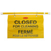 Rubbermaid Site Safety Hanging Sign - Multilingual Closed For Cleaning - FG9S1600YEL