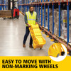 Rubbermaid Portable Safety Barrier - FG9S1100YEL - Easy to Move Thanks to Two Non-Marking Castors
