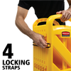 Rubbermaid Portable Safety Barrier - FG9S1100YEL - Four Locking Straps for Safe Stowing