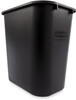 Rubbermaid Rectangular Wastebasket -  26.6 Ltr - Black - FG295600BLA