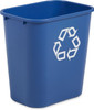 FG295673BLUE - Wide, open-top design makes disposing of waste and recycling easy