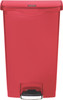 1883568 - Rubbermaid Slim Jim Front Step Pedal Bin - 68 Ltr - Red