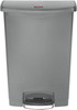 1883606 - Rubbermaid Slim Jim Front Step Pedal Bin - 90 Ltr - Grey