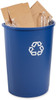 79.5 Ltr - Blue - Rubbermaid Untouchable Half-Round Recycling Bin - FG352073BLUE