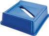 FG279400DBLUE - Rubbermaid Untouchable Paper Recycling Lid - 132.5 Ltr - Blue