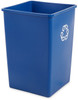 Rubbermaid Untouchable Square Recycling Container - FG395873BLUE - 132.5 Ltr - Blue