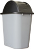 FG306600BLA - Rubbermaid Wastebasket Swing Lid on grey wastebasket