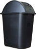 FG306600BLA - Rubbermaid Wastebasket Swing Lid on black wastebasket