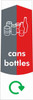 Slim Recycling Bin Sticker - Cans/Bottles - PC115CB