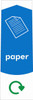 Slim Recycling Bin Sticker - Paper - PC115P