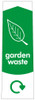 Slim Waste Bin Sticker - Garden Waste - PC115GA