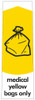 Slim Waste Bin Sticker - Medical Yellow Bags Only - PC115MYB