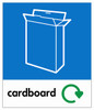 Small Recycling Bin Sticker - Cardboard - PC85C