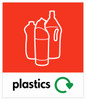 Small Recycling Bin Sticker - Plastic Bottles