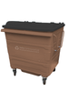 Brown Metal Wheelie Bin - 1100 Litre - ST1100METBRN