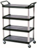 FG409600BLA - Rubbermaid X-Tra Cart with 4 Shelves - Black