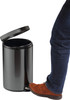 Durable 341058 - Round Pedal Bin - 5 Ltr - Charcoal Grey - Lid Open