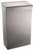 Metal Waste Bin with Flap Lid - 30 Ltr - Brushed Stainless Steel - WR-PL73MBS