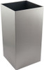 Metal Open-Top Waste Bin - 50 Ltr - Brushed Stainless Steel - WR-PL76MBS