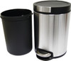 Round Soft-Close Pedal Bin - 5 Ltr - Stainless Steel - WR-EK9225MT-5L - Removable Bucket