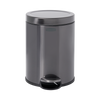 Rubbermaid 2179250 - Round Pedal-Operated Wastebasket - 6 Ltr - Charcoal - Facing Forwards Rubbermaid 2179250 - Round Pedal-Operated Wastebasket - 6 Ltr - Charcoal - Facing Forwards