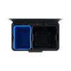 Overhead Image of Elite Dual Stream Pedal Bin with Lid Open Showing Blue & Black Removable Buckets Overhead Image of Elite Dual Stream Pedal Bin with Lid Open Showing Blue & Black Removable Buckets