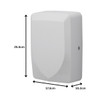 Glide Compact ABS Plastic Automatic Hand Dryer - White - Dimensions