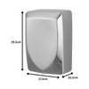 HD-UB-GLIDE-PS - Glide Compact Automatic Hand Dryer - Polished Stainless Steel - Dimensions