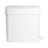 Pedal-Operated Side-Opening Sanitary Bin - 15 Ltr - White - WR-ASB-15L-MAN-W