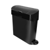 WR-ASB-15L-MAN-B - Pedal-Operated Side-Opening Sanitary Bin - 15 Ltr - Black