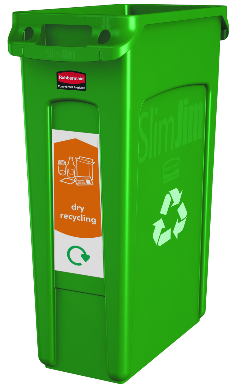 Slim Recycling Bin Sticker - Dry Recycling