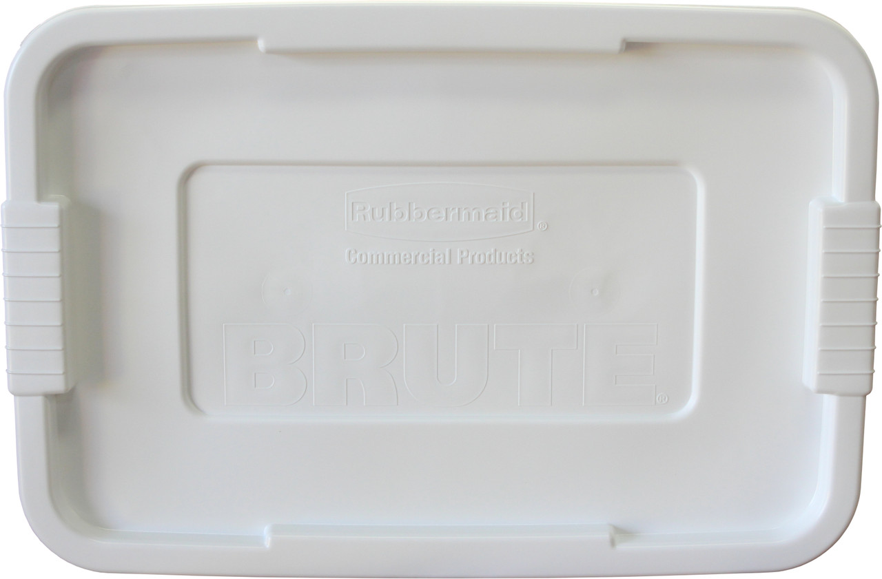 FG9S3000WHT - Rubbermaid BRUTE Tote with Lid - 53 Ltr - White - Lid