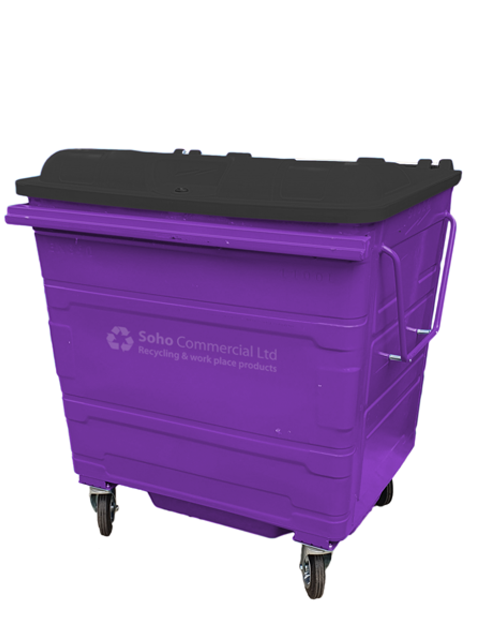 Purple Metal Wheelie Bin - 1100 Litre - ST1100METPUR