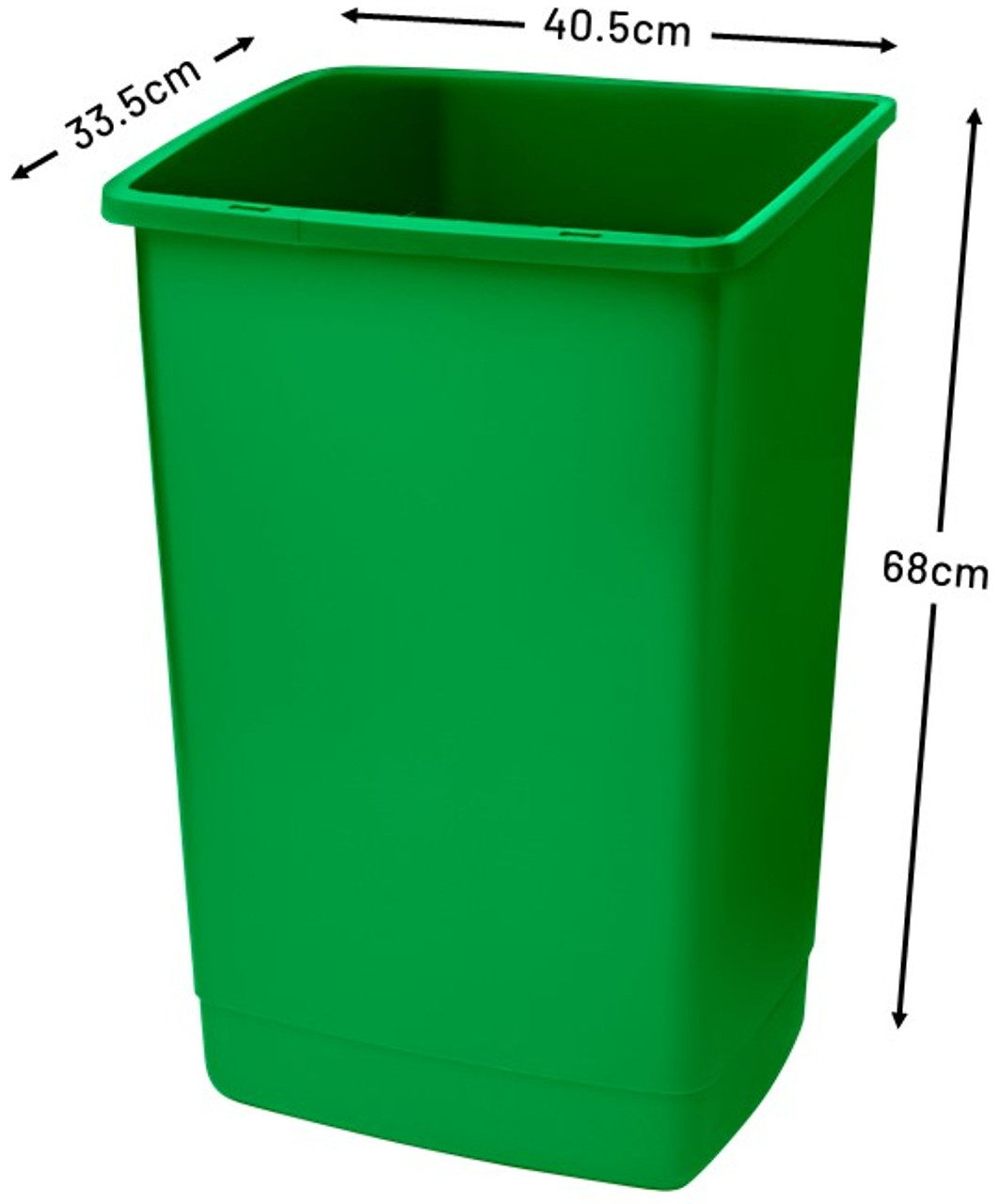 510897 - Addis King Size Bin Base - 60 Ltr - Green - Dimensions