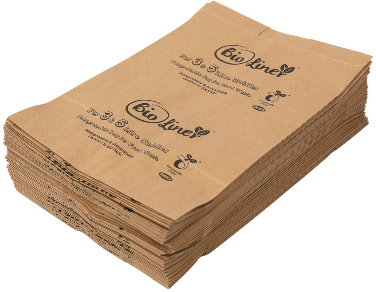 BLP5 - All-Green Bioliner Compostable Paper Caddy Bags - 3/5 Ltr - Ideal for use with home and local authority composting facilities