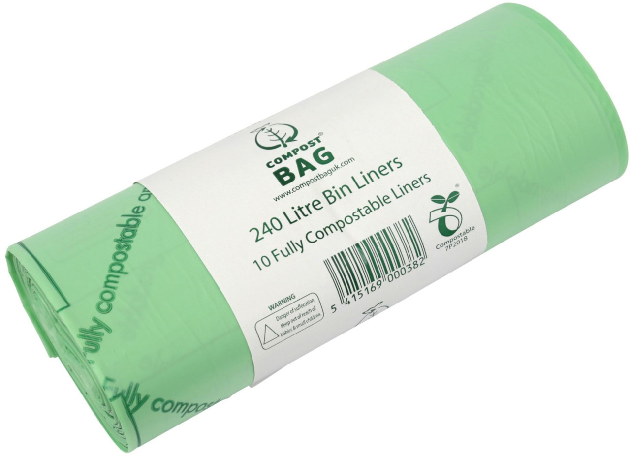 All-Green Compost Bag Compostable Wheelie Bin Bags - 240 Ltr - CB240