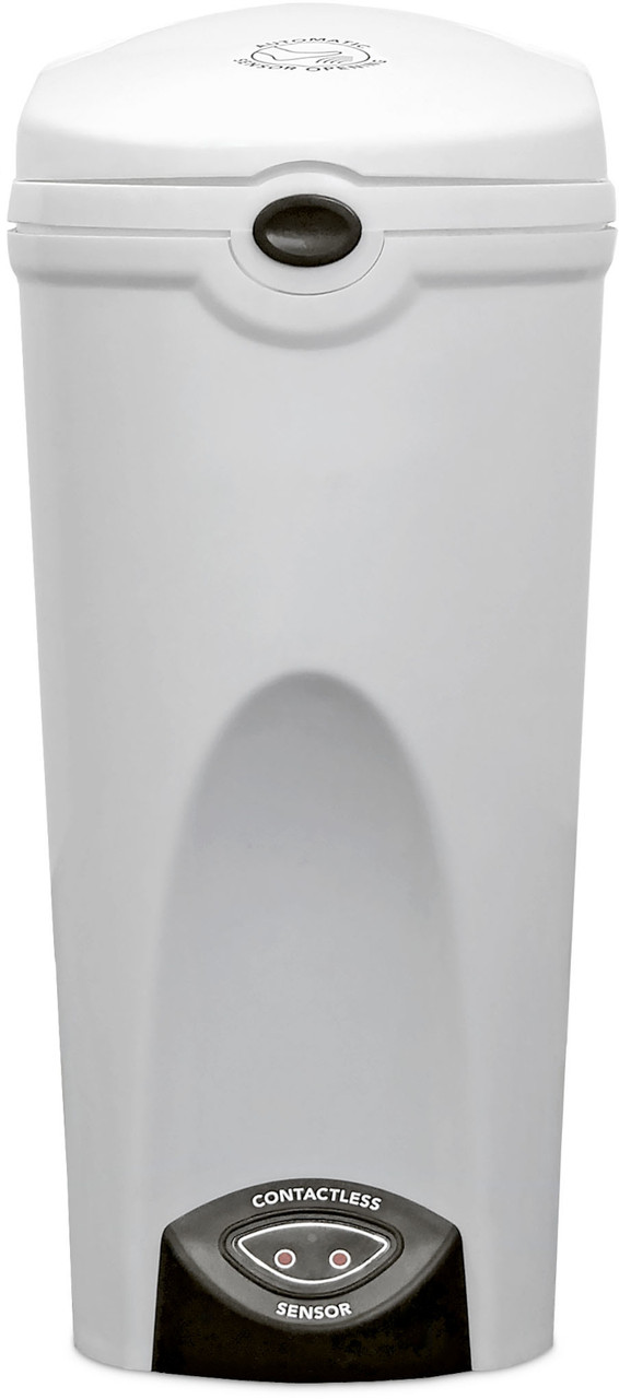 WR-ZYS-20FT-WHITE - Automatic Sanitary Bin - 20 Ltr - White - Front