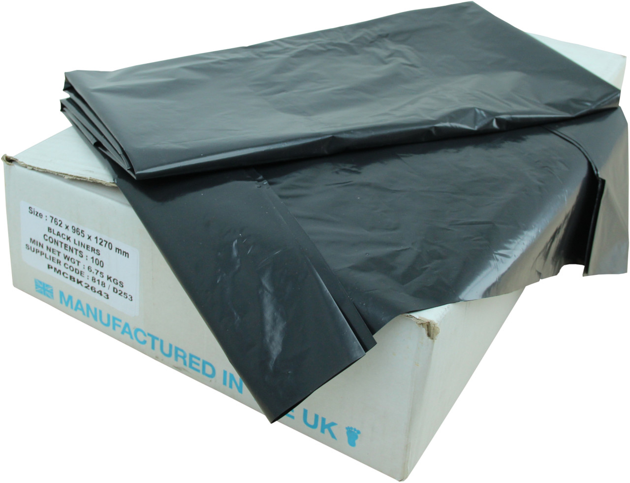 Bin Liners - 170 Ltr - Pack of 100 - Black