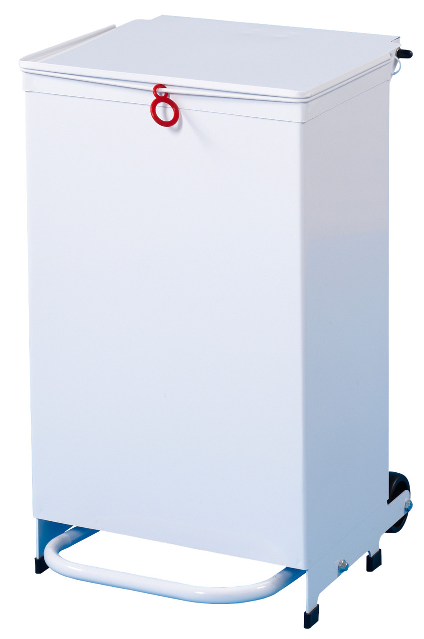 HFSB50 - Linton Enclosed Body Sack with Fixed Body - 50 Ltr - NHS approved fire-retardant refuse container with pedal operation to facilitate hygienic, hands-free waste disposal