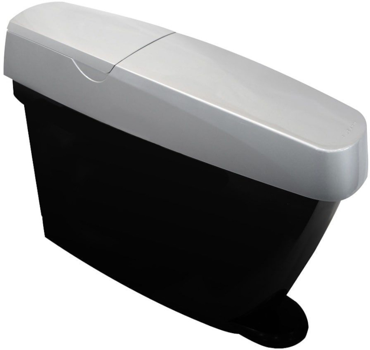 P+L Sanibin Feminine Hygiene Bin - 15 Ltr - Black/Silver - FHB15B-S