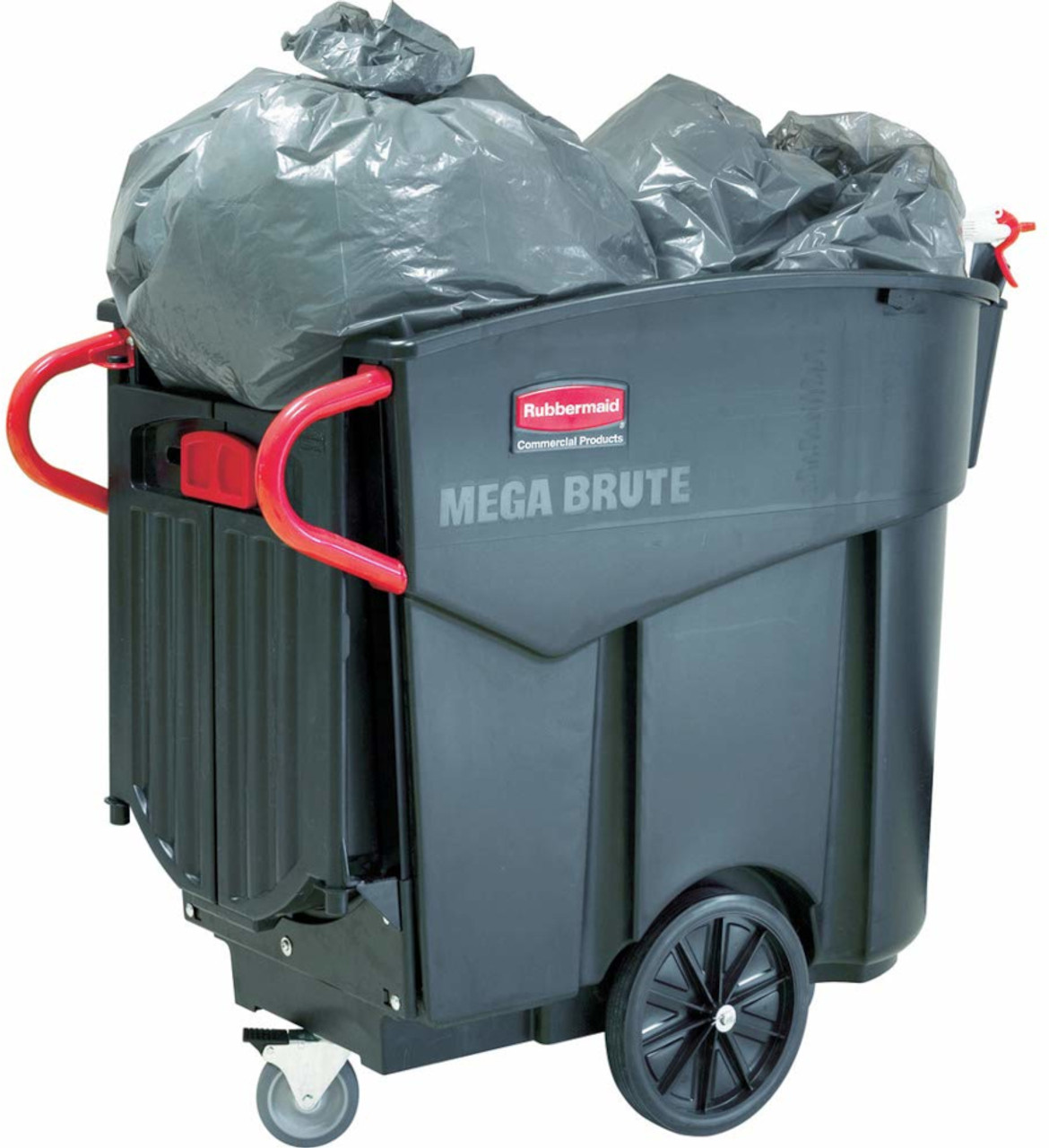 Rubbermaid Mega BRUTE Mobile Waste Collector - 450 Ltr - Black - FG9W7300BLA