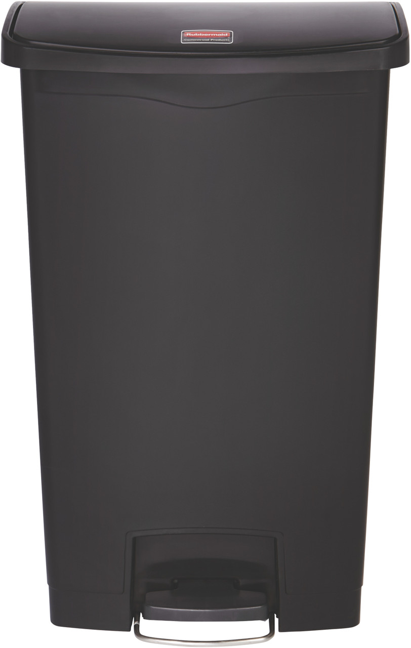 1883613 - Rubbermaid Slim Jim Front Step Pedal Bin - 68 Ltr - Black