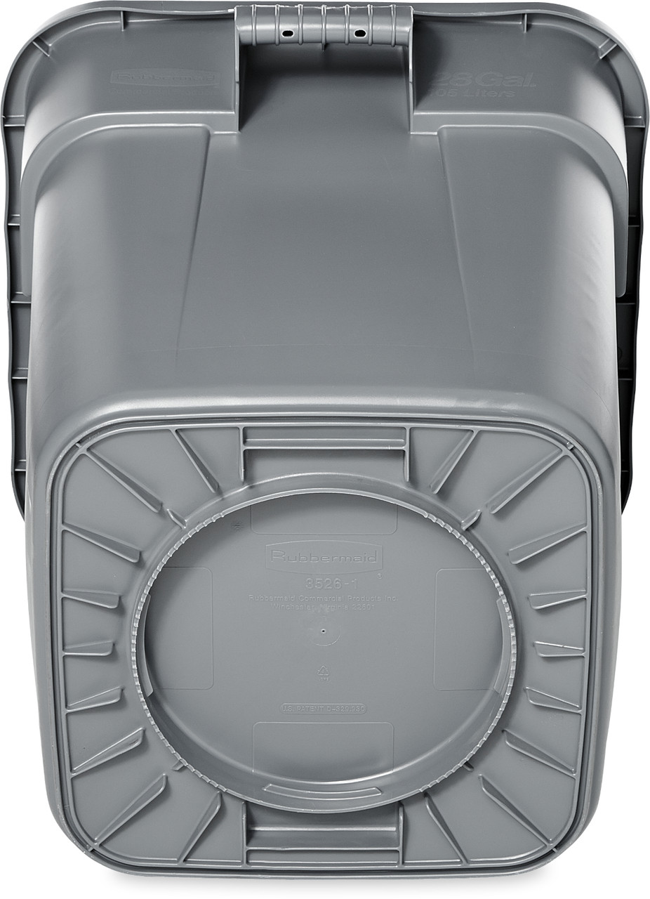 FG352600GRAY - Image showing base of bin, including the hand grips that aid with lifting, carrying and emptying