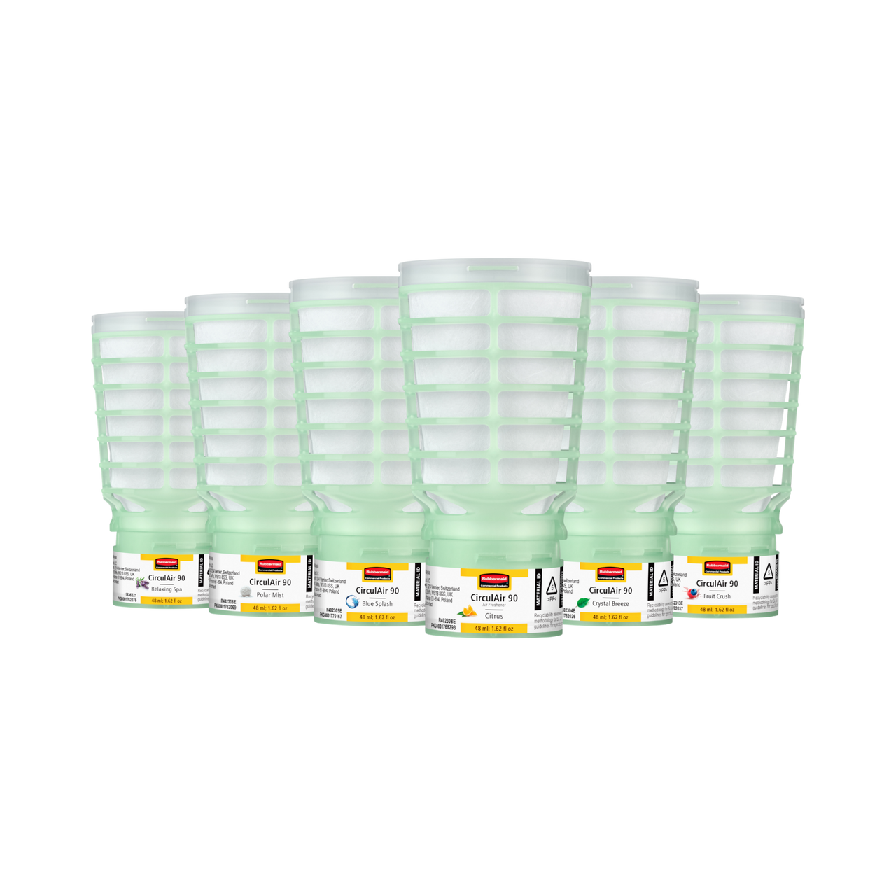 Family Image of all Rubbermaid CirculAir 90 Passive Air Care Refills