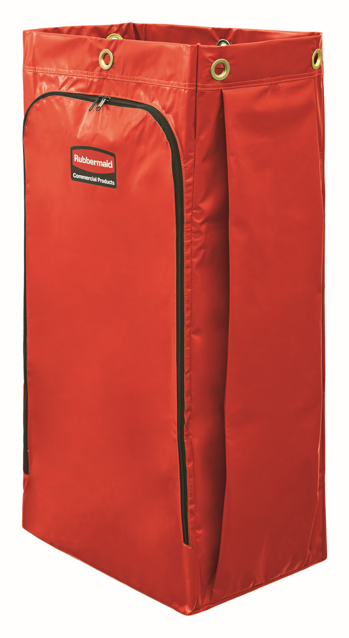 Rubbermaid Vinyl Bag for High-Capacity Janitorial Cleaning Carts - 128 Ltr – Red - 1966882