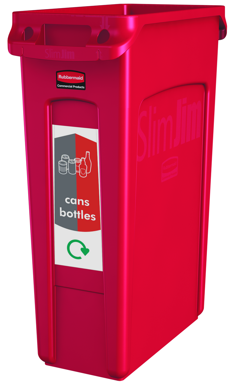 Slim Recycling Bin Sticker - Cans/Bottles