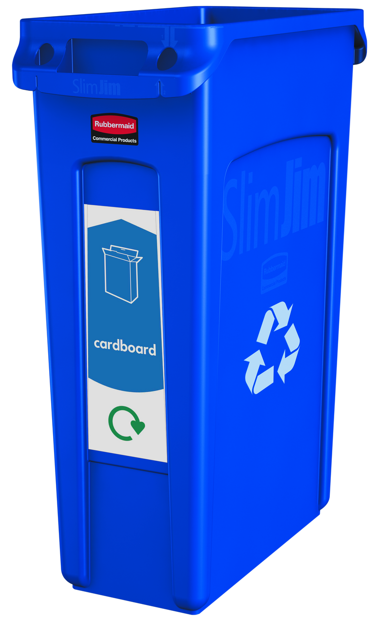 Slim Recycling Bin Sticker - Cardboard