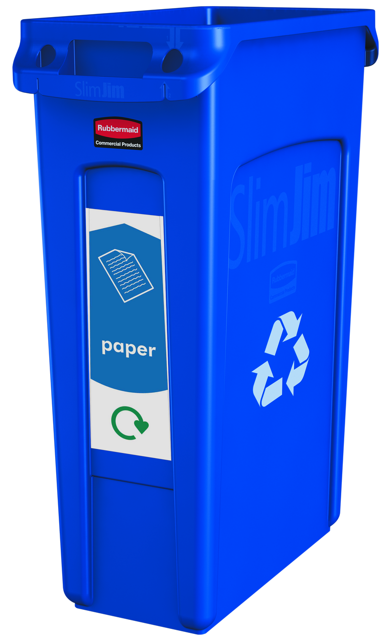 Slim Recycling Bin Sticker - Paper