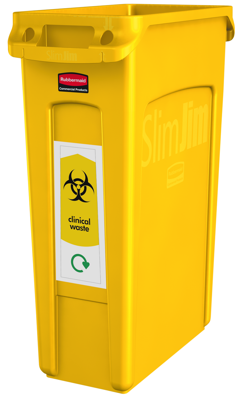 Slim Waste Bin Sticker - Clinical Waste