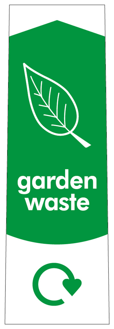 Slim Waste Bin Sticker - Garden Waste - PC115GA